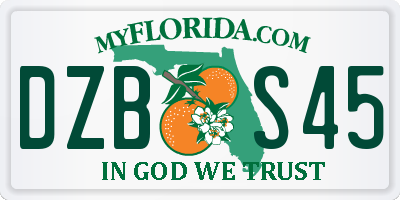 FL license plate DZBS45