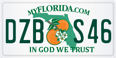 FL license plate DZBS46