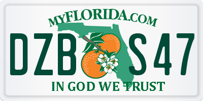 FL license plate DZBS47