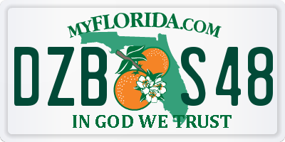 FL license plate DZBS48
