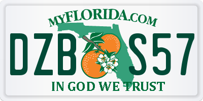 FL license plate DZBS57