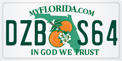 FL license plate DZBS64