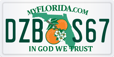 FL license plate DZBS67