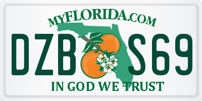 FL license plate DZBS69