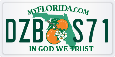 FL license plate DZBS71