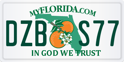 FL license plate DZBS77