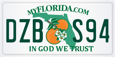 FL license plate DZBS94