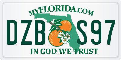 FL license plate DZBS97