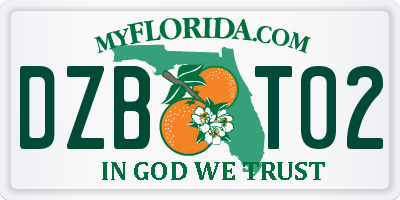 FL license plate DZBT02