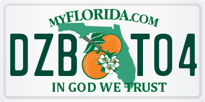 FL license plate DZBT04