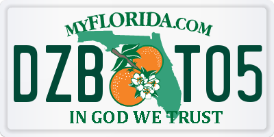FL license plate DZBT05