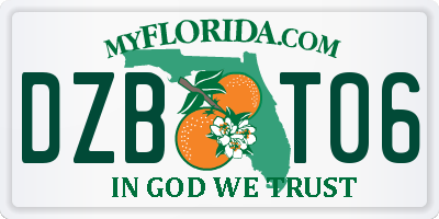FL license plate DZBT06