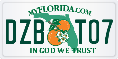 FL license plate DZBT07