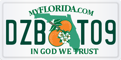 FL license plate DZBT09