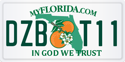 FL license plate DZBT11