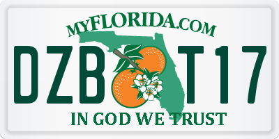 FL license plate DZBT17