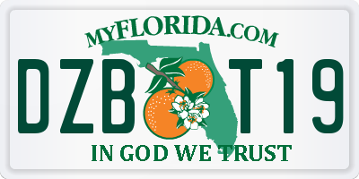FL license plate DZBT19