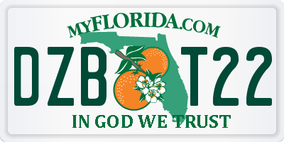 FL license plate DZBT22