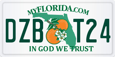 FL license plate DZBT24