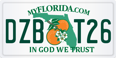 FL license plate DZBT26