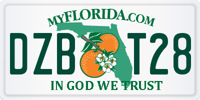 FL license plate DZBT28