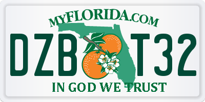 FL license plate DZBT32