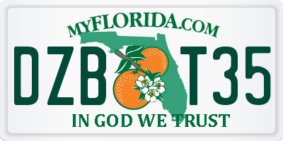 FL license plate DZBT35