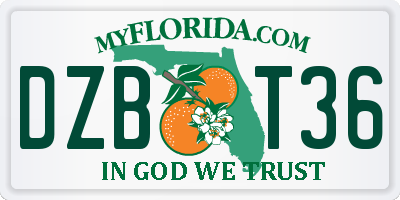 FL license plate DZBT36
