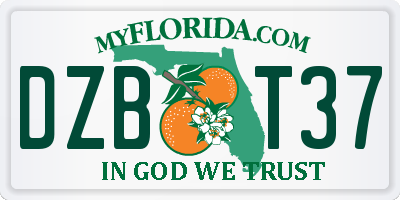 FL license plate DZBT37