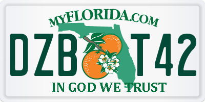 FL license plate DZBT42