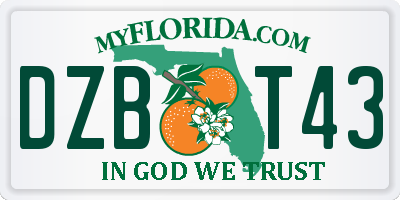 FL license plate DZBT43