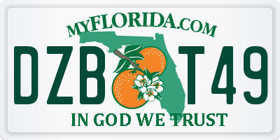 FL license plate DZBT49