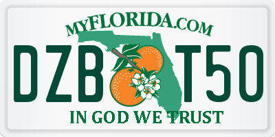 FL license plate DZBT50