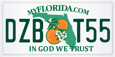 FL license plate DZBT55