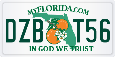 FL license plate DZBT56