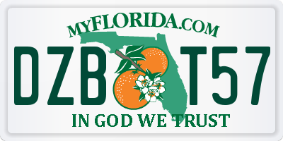 FL license plate DZBT57