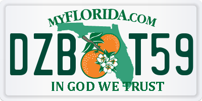 FL license plate DZBT59