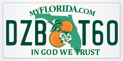 FL license plate DZBT60