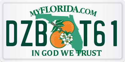 FL license plate DZBT61