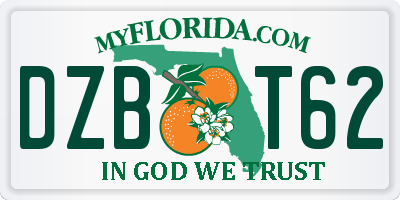 FL license plate DZBT62
