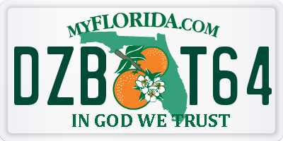 FL license plate DZBT64