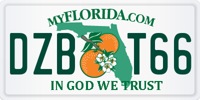 FL license plate DZBT66