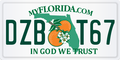FL license plate DZBT67
