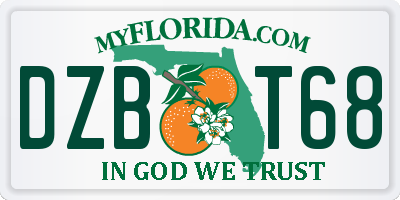 FL license plate DZBT68