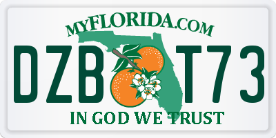 FL license plate DZBT73