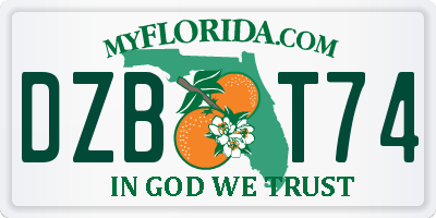 FL license plate DZBT74