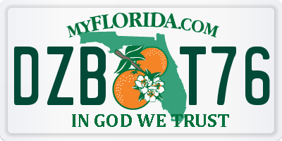 FL license plate DZBT76