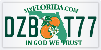 FL license plate DZBT77