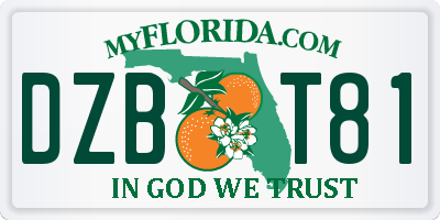 FL license plate DZBT81