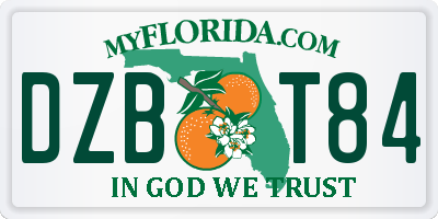 FL license plate DZBT84